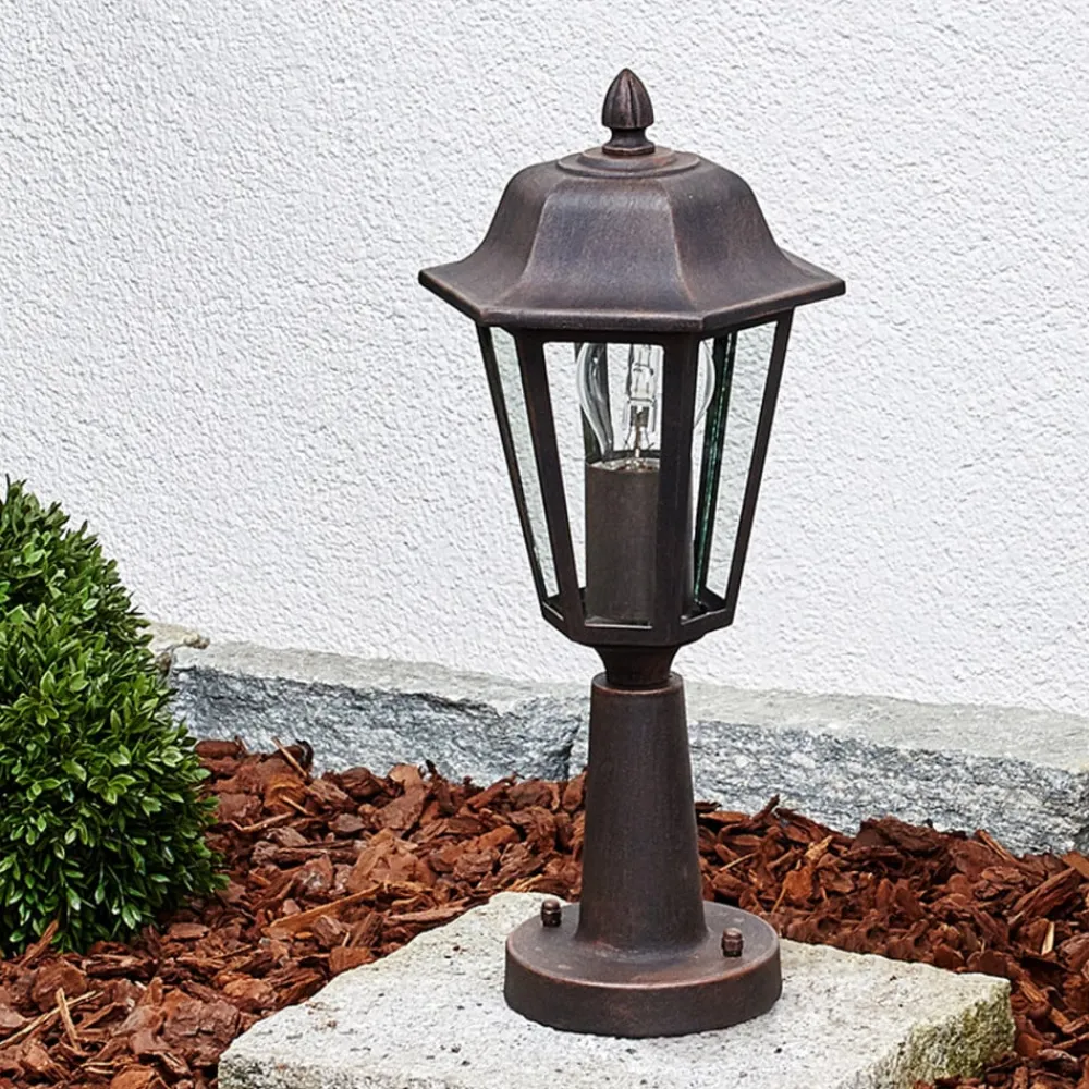 Terrassebelysning|Sokkellamper ^ Lindby Lamina sokkellampe, 39 cm, lygte, metal, E27