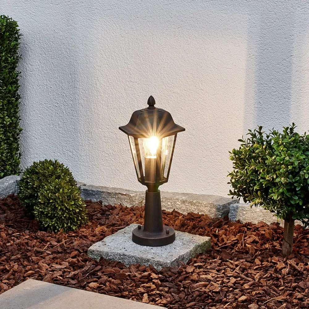 Terrassebelysning|Sokkellamper ^ Lindby Lamina sokkellampe, 39 cm, lygte, metal, E27