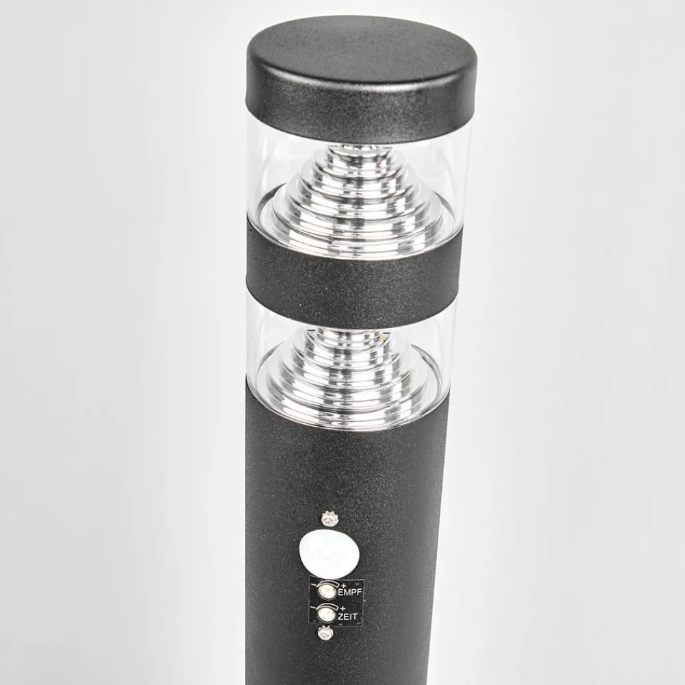 Gadebelysning Med Sensor|Terrassebelysning ^ Lindby Lanea LED-vejlampe, 60 cm, sort, sensor, IP44