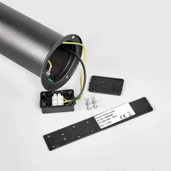 Gadebelysning Med Sensor|Terrassebelysning ^ Lindby Lanea LED-vejlampe, 60 cm, sort, sensor, IP44