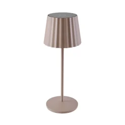 Lindby Dekorationsbelysning|Terrassebelysning > LED-batteridrevet bordlampe Esali, beige, metal, IP65