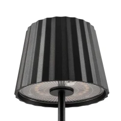 Lindby Dekorationsbelysning|Bordlamper > LED-batteridrevet bordlampe Esali, sort, metal, IP65