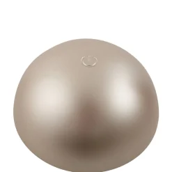 Dekorationsbelysning|Terrassebelysning ^ Lindby LED-batteridrevet bordlampe Pippin, guld/travertin, IP44