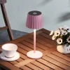 Lindby Dekorationsbelysning|Terrassebelysning > LED-batteridrevet bordlampe Esali, pink, metal, IP54