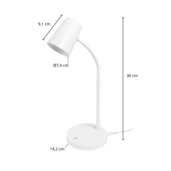 Arbejdsrum/Kontor|Pendellamper ^ Lindby LED-bordlampe Ailina, højde 36 cm, hvid, dæmpbar