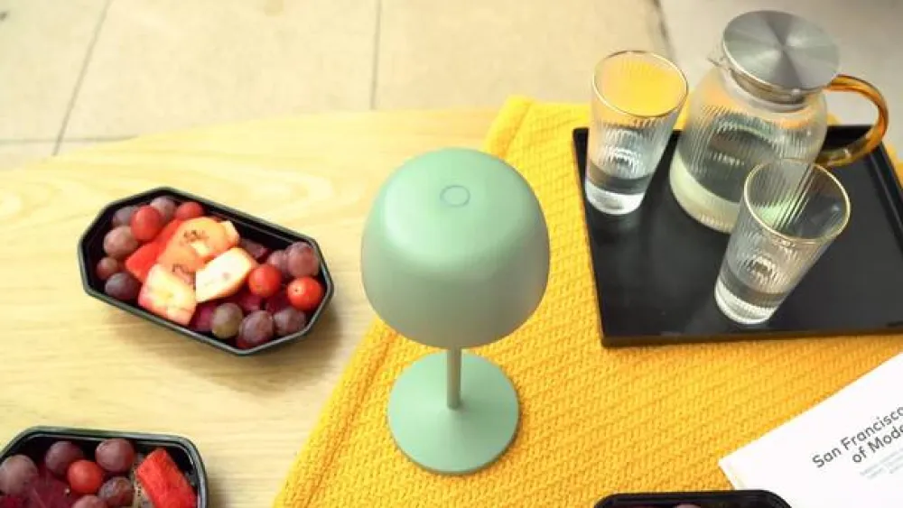 Lindby Dekorationsbelysning|Bordlamper > LED-bordlampe Arietty, grøn, dæmpbar, IP65
