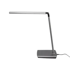 Arbejdsrum/Kontor|Bordlamper ^ Lindby LED-bordlampe Kuno, grå, USB, touch-dæmper