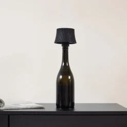 Lindby Terrassebelysning > LED-bordlampe Linor, sort, USB, touch-dimmer