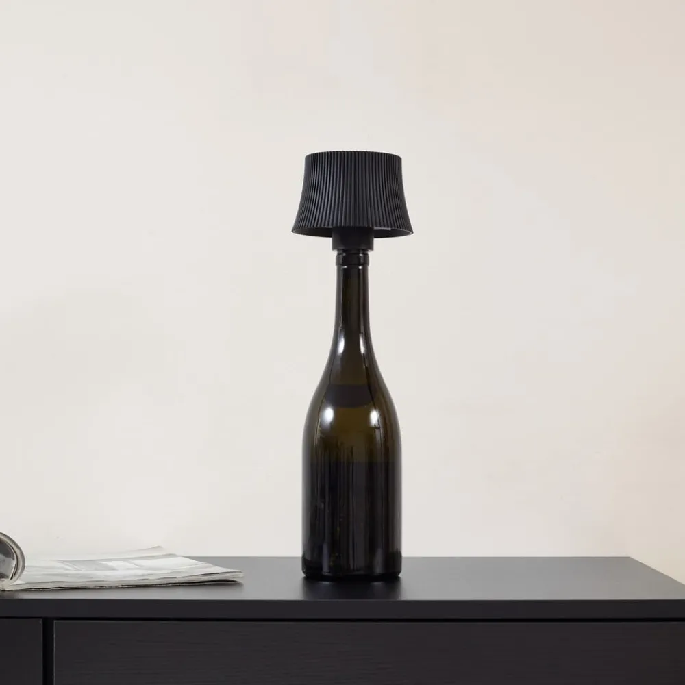 Lindby Terrassebelysning > LED-bordlampe Linor, sort, USB, touch-dimmer