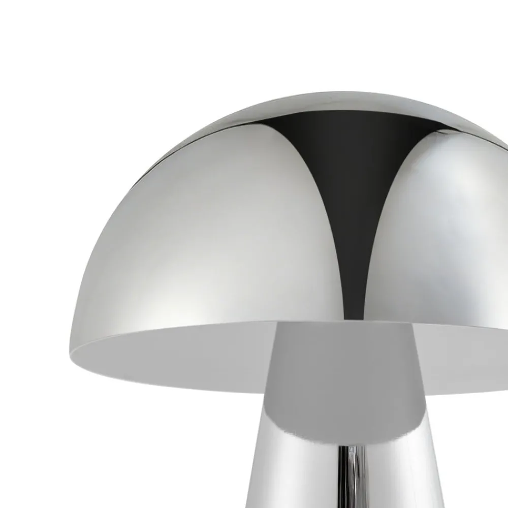 Lindby Pendellamper|Bordlamper > LED-bordlampe Nevijo, krom, Ø20 cm, USB, dæmpbar