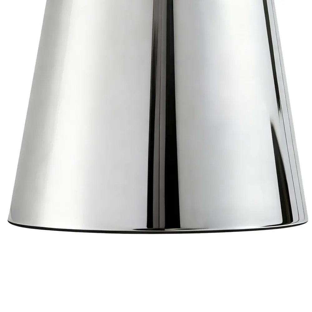 Lindby Pendellamper|Bordlamper > LED-bordlampe Nevijo, krom, Ø20 cm, USB, dæmpbar