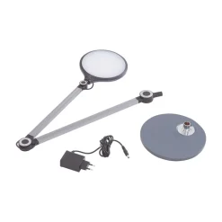 Arbejdsrum/Kontor|Bordlamper ^ Lindby LED-bordlampe Nyxaris, grå, metal, CCT, 50 cm