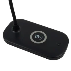 Lindby Arbejdsrum/Kontor|Bordlamper > LED-bordlampe Siona sort CCT dæmpbar ladestation