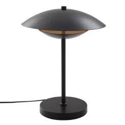 Lindby Pendellamper|Bordlamper > LED-bordlampe Tiama, metal, sort/guld, Ø 30 cm