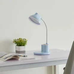 Arbejdsrum/Kontor|Bordlamper ^ Lindby LED-bordlampe Zephyra, blå, CCT, dæmpbar