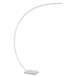 Lindby Gulvlamper > LED-buelampe Kendra, hvid, aluminium, højde 180 cm