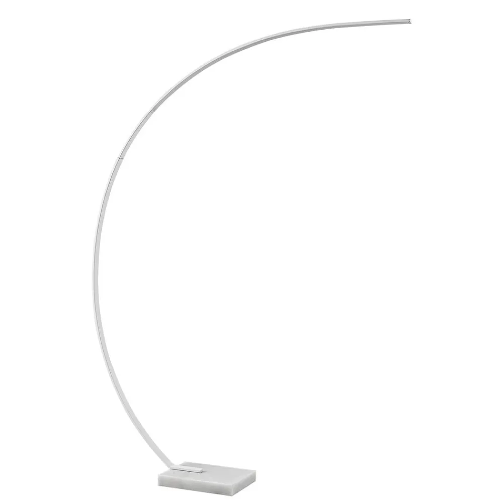 Lindby Gulvlamper > LED-buelampe Kendra, hvid, aluminium, højde 180 cm