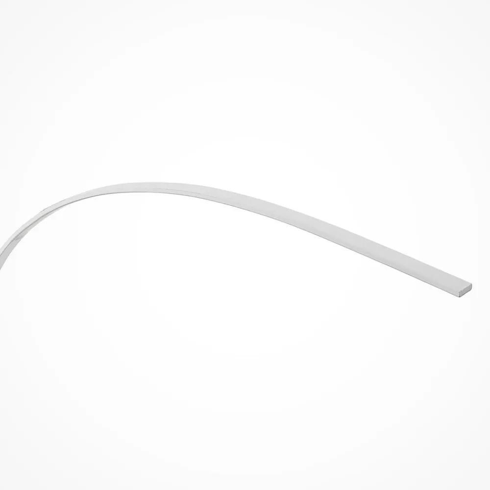 Lindby Gulvlamper > LED-buelampe Kendra, hvid, aluminium, højde 180 cm