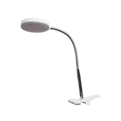Bordlamper ^ Lindby LED clip-on bordlampe Milow, hvid, metal, 36 cm høj