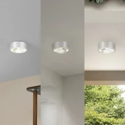 Lindby Loftlamper|Pendellamper > LED-downlight Siaka, grå, metal, Ø 5 cm, IP65