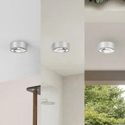 Lindby Loftlamper|Pendellamper > LED-downlight Siaka, grå, metal, Ø 5 cm, IP65