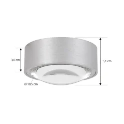 Lindby Loftlamper|Pendellamper > LED-downlight Siaka, grå, metal, Ø 5 cm, IP65