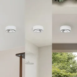 Loftlamper|Pendellamper ^ Lindby LED-downlight Siaka, hvid, metal, Ø 5 cm, IP65