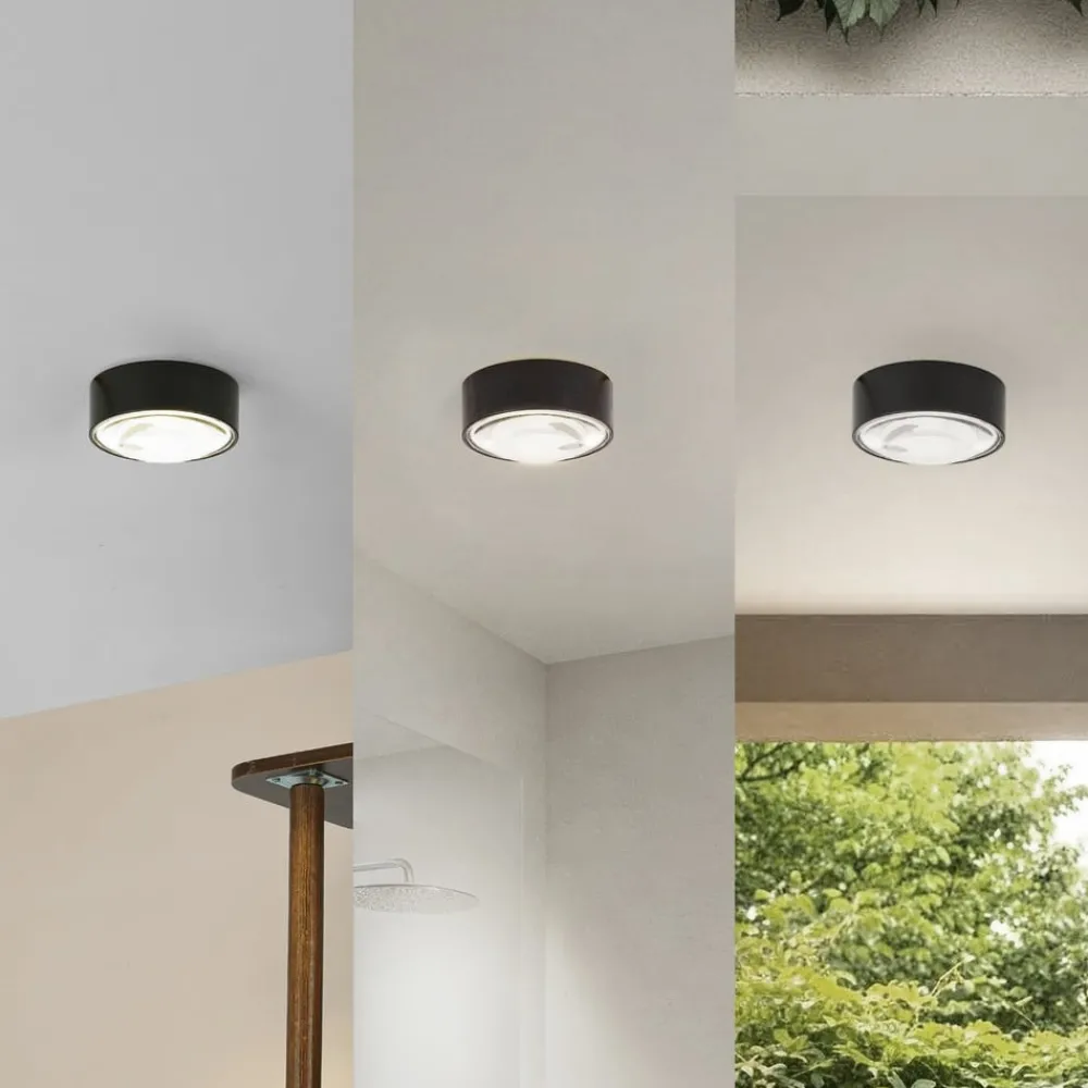 Lindby Loftlamper > LED-downlight Siaka, sort, metal, Ø 5 cm, IP65