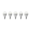 Lindby Led Pærer > LED-dråbepære, E14, 4,9W, 3.000 K, 470 lm, sæt med 5 stk
