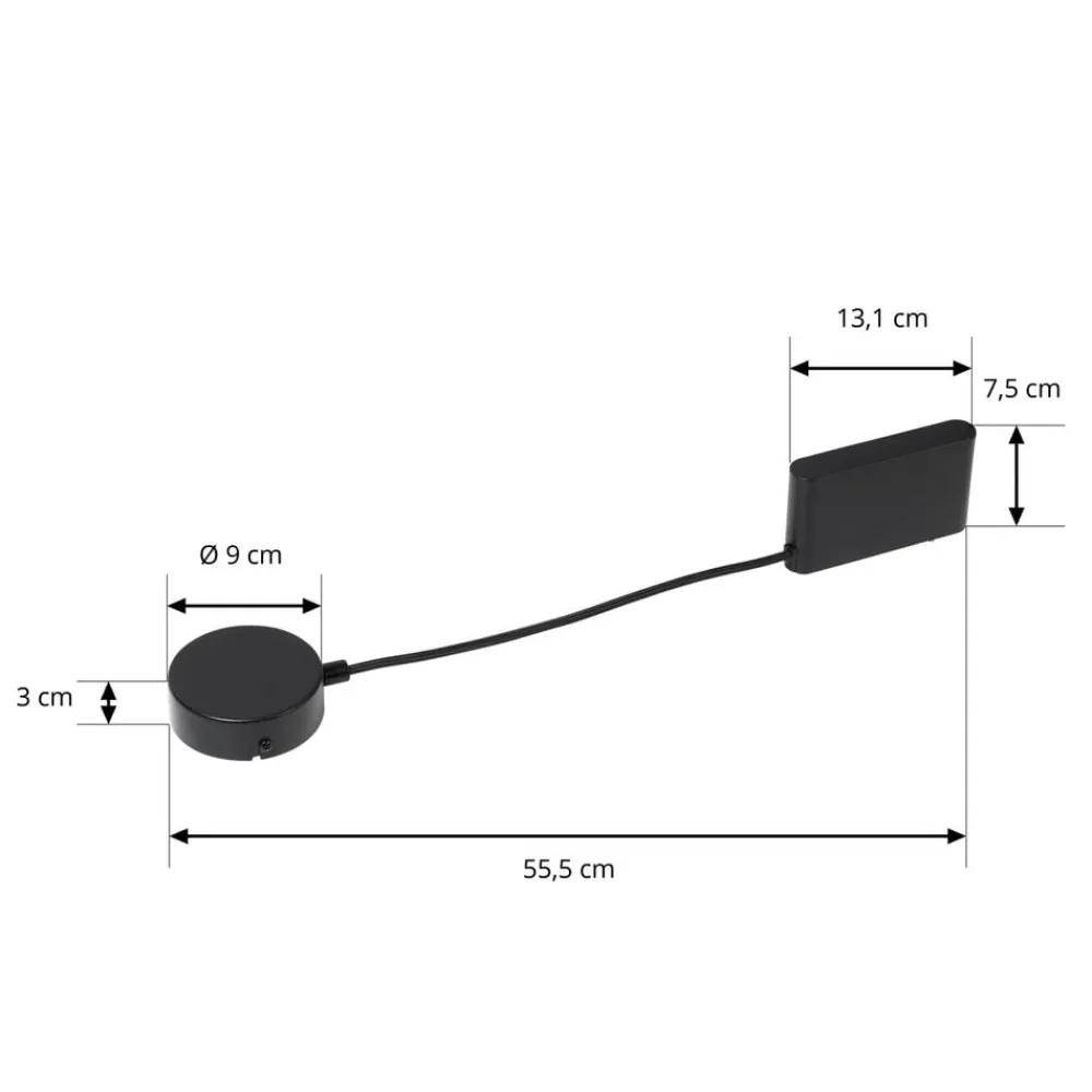 Lindby Elektroniske Materialer|Skinnesystem > LED-driver Lumaro, sort, længde 55,5 cm, 100W