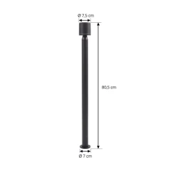 Lindby Gadebelysning > LED-gadelampe Amila, sort, aluminium, IP54