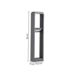 Lindby Terrassebelysning|Gadebelysning > LED-gadelampe Darko, 80 cm, grå, metal, IP54