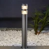 Lindby Terrassebelysning|Gadebelysning > LED-gadelampe Lanea, 60 cm, grå, stål, IP44