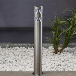 Lindby Terrassebelysning|Gadebelysning > LED-gadelampe Lanea, 60 cm, grå, stål, IP44