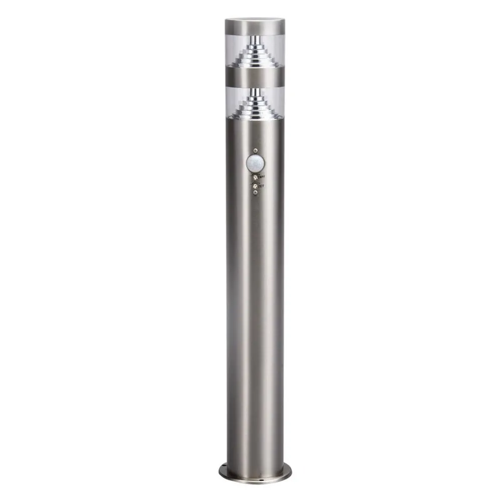 Lindby Gadebelysning Med Sensor|Terrassebelysning > LED-gadelampe Lanea, 60 cm, grå, sensor, IP44