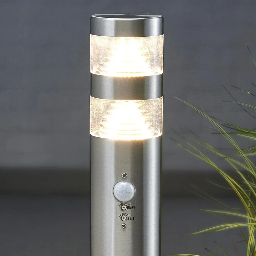 Lindby Gadebelysning Med Sensor|Terrassebelysning > LED-gadelampe Lanea, 60 cm, grå, sensor, IP44
