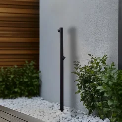 Lindby Terrassebelysning|Udendørs Spot > LED-gadelampe Luzian, højde 120 cm, sort, jordspyd