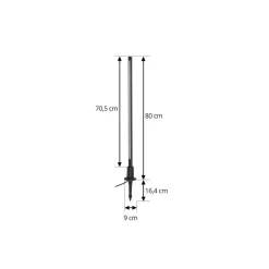 Lindby Gadebelysning > LED-gadelampe Neano, 80 cm, sort, metal, IP65