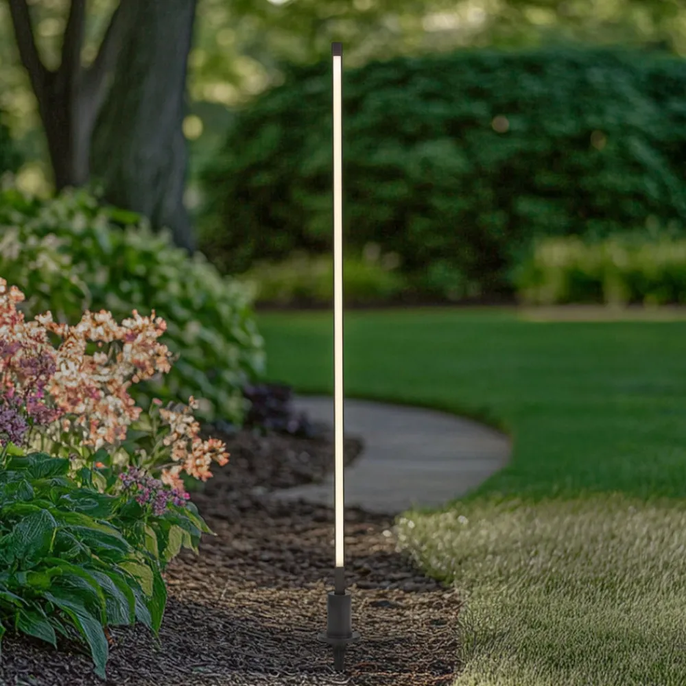 Lindby Gadebelysning > LED-gadelampe Neano, 120 cm, sort, metal, IP65