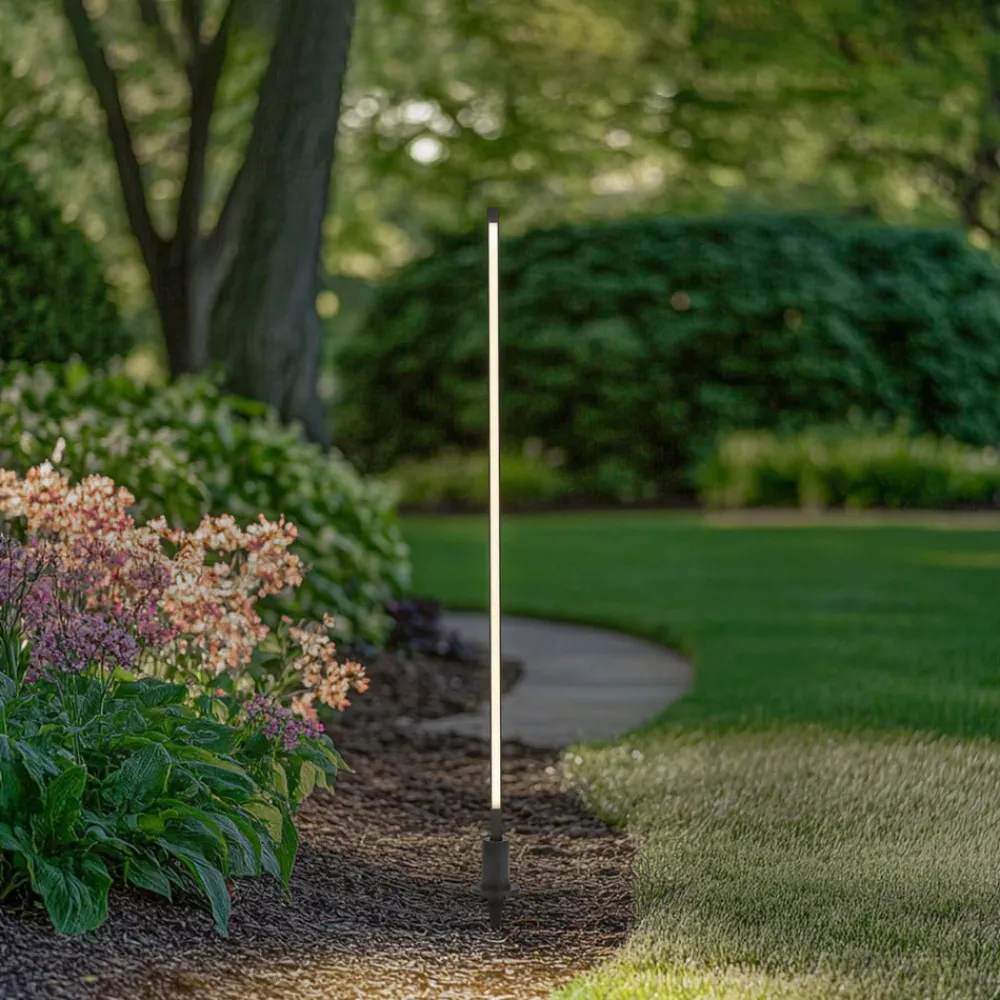 Lindby Gadebelysning > LED-gadelampe Neano, 120 cm, sort, metal, IP65