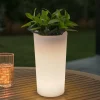 Lindby Dekorationsbelysning|Terrassebelysning > LED genopladelig blomstervase Florista, RGB, IP54, Ø 12cm, hvid