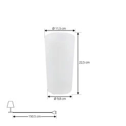 Lindby Dekorationsbelysning|Terrassebelysning > LED genopladelig blomstervase Florista, RGB, IP54, Ø 12cm, hvid