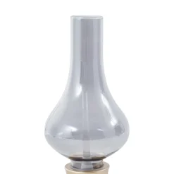 Lindby Bordlamper > LED genopladelig bordlampe Maxentius guldfarvet glas dæmper