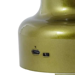 Lindby Bordlamper > LED genopladelig bordlampe Maxentius, grøn, glas, dæmper