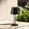 Lindby Dekorationsbelysning|Terrassebelysning > LED genopladelig bordlampe Janea TWIN, sort, metal