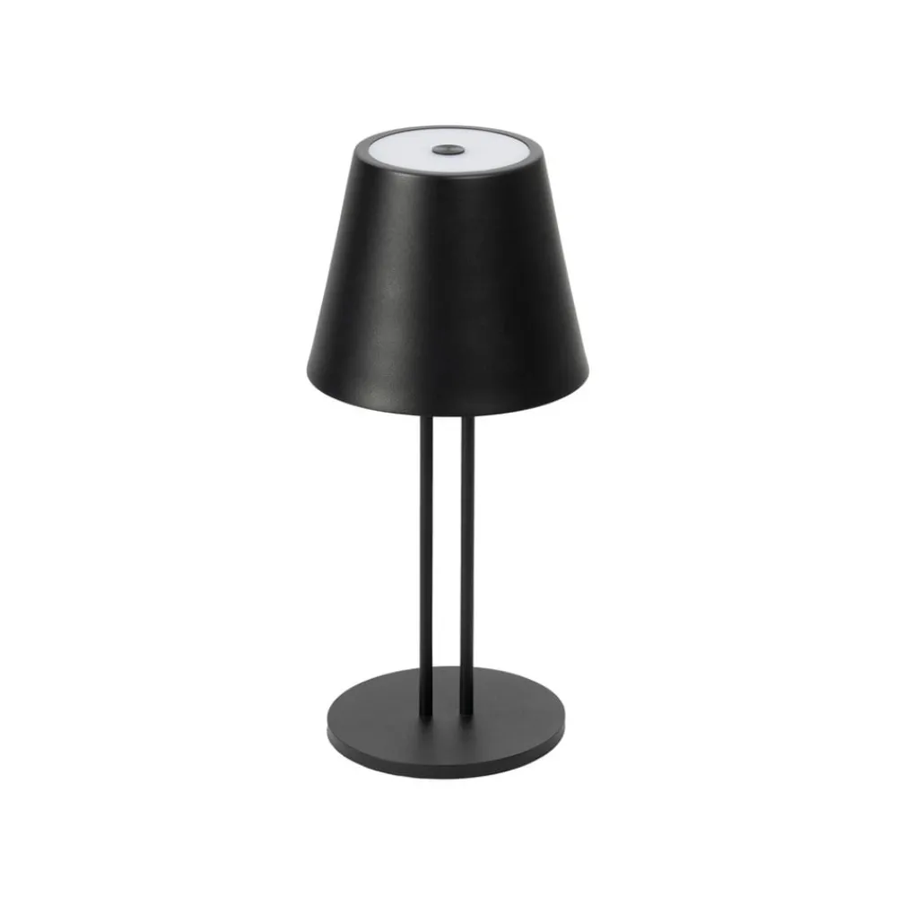 Lindby Dekorationsbelysning|Terrassebelysning > LED genopladelig bordlampe Janea TWIN, sort, metal
