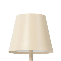 Lindby Dekorationsbelysning|Terrassebelysning > LED genopladelig bordlampe Janea CUBE, beige, metal