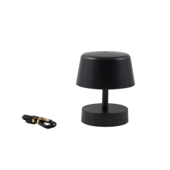 Dekorationsbelysning|Terrassebelysning ^ Lindby LED genopladelig bordlampe Nalani, 13 cm høj, IP44, dæmpbar