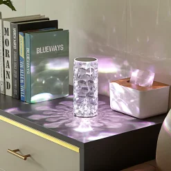 Dekorationsbelysning ^ Lindby LED genopladelig bordlampe Louane, 18,5 cm, USB, RGBW