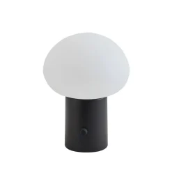 Lindby Dekorationsbelysning|Terrassebelysning > LED genopladelig bordlampe Zelie, sort, aluminium, IP44